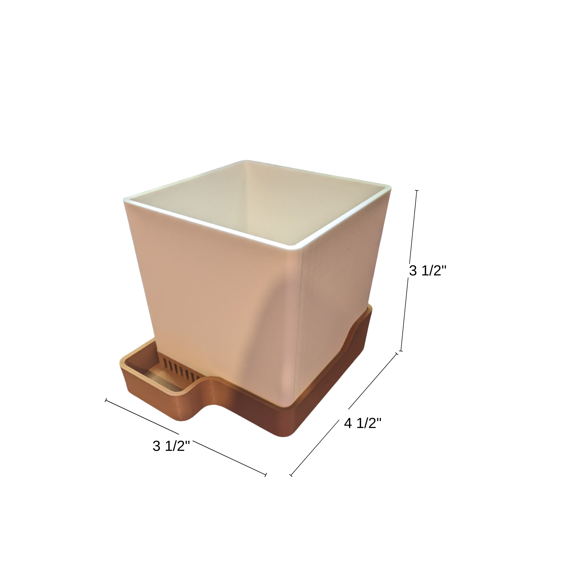 Small Self-Watering Planter - 3D Printed PLA