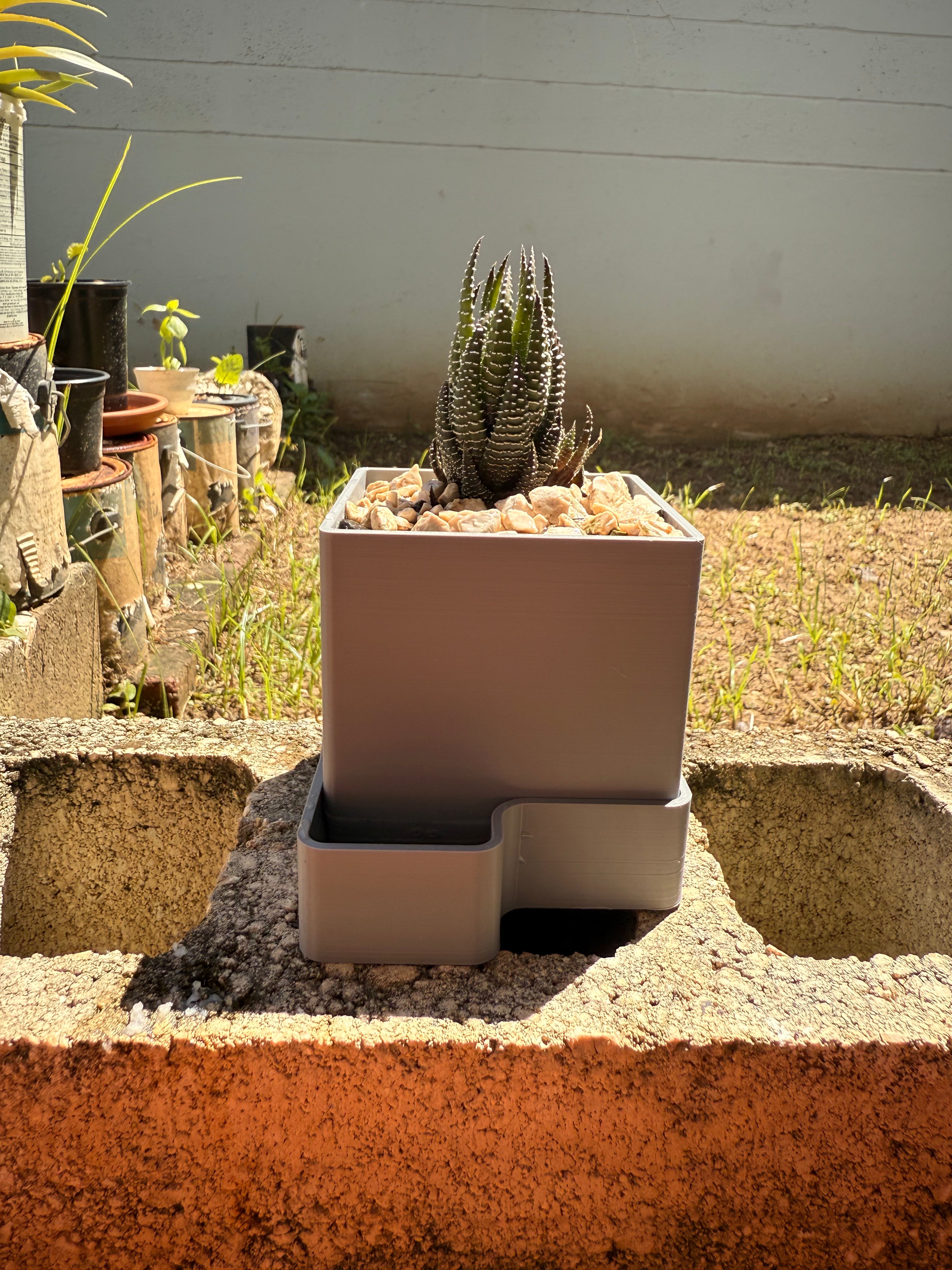 Small Self-Watering Planter - 3D Printed PLA
